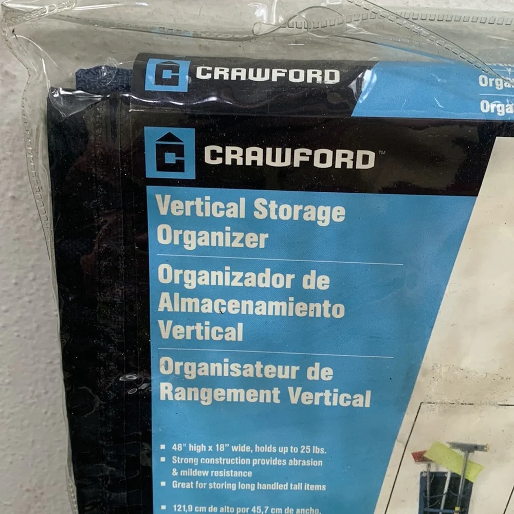 Crawford Vertical Storage Organizer Blue Black Heavy Duty 48
